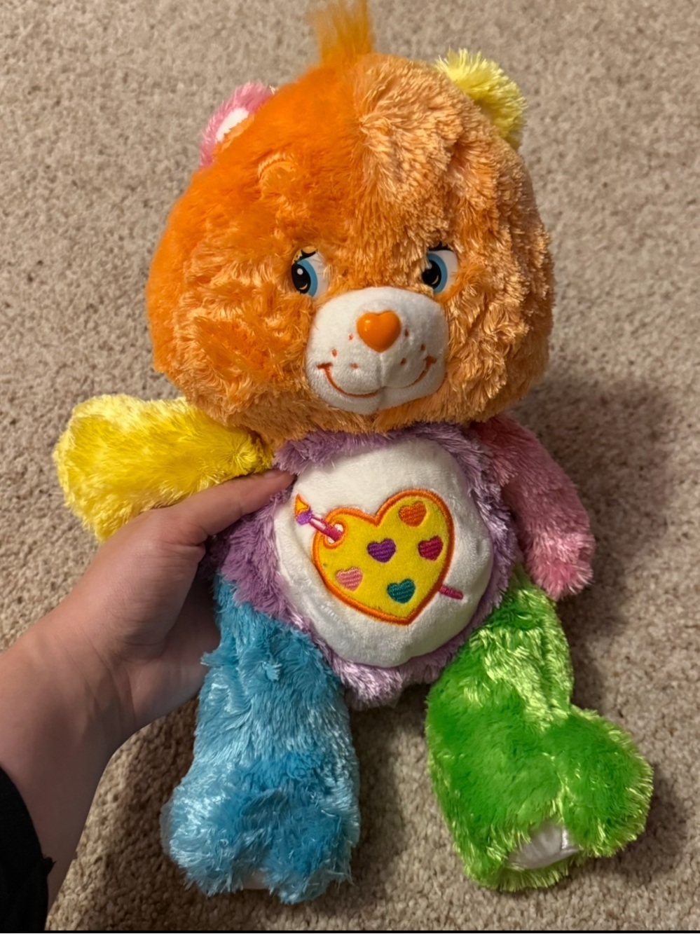 Care Bears Work of Heart Stuffed Bear Plush 2005